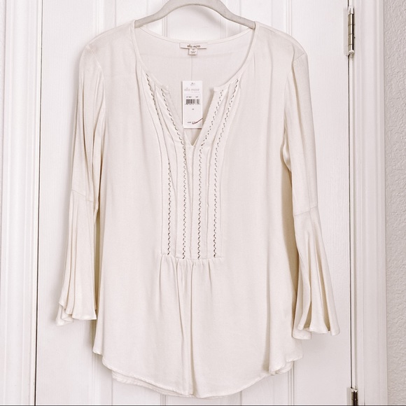 Ella Moss ‘Stella’ bell sleeve blouse top Small - Picture 5 of 7